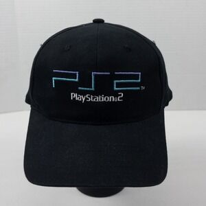 Sony PlayStation 2 Hat Mens Black Vintage Y2K PS2 Logo Promo Vaporwave Cap OSFM